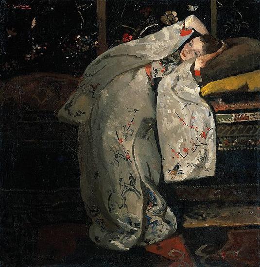 George Hendrik Breitner Girl in a White Kimono Germany oil painting art